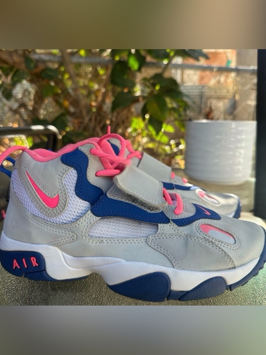 Nike Other - Nike Air Diamond Turf Football Turf Shoes Grey Hyper Pink Royal Blue 5.5Y
